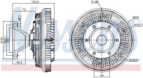 Вискомуфта вентилятора радиатора - NISSENS 86145