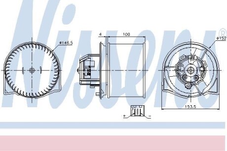 Dmuchawa wntrza saab 9-5 97- - (4635462, 5047527, 5049085) NISSENS 87026