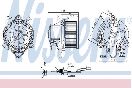 Dmuchawa wntrza citroen berlingo 96- - (6441L3, 6441H6) NISSENS 87053