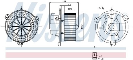 Dmuchawa wntrza fiat punto i 93- - (46721160, 46722218) NISSENS 87056