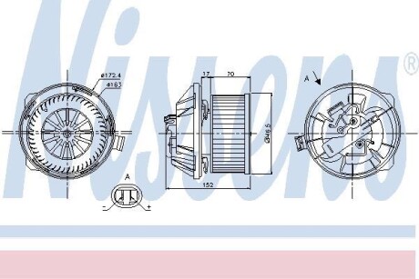 Dmuchawa wntrza citroen c5 00- - NISSENS 87065