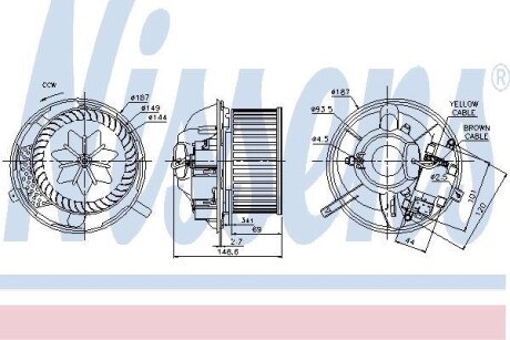 Вентилятор салону - NISSENS 87072