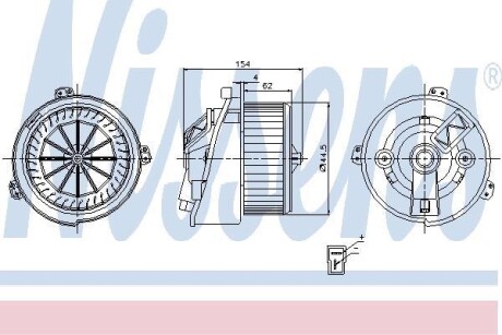 Dmuchawa wntrza citroen jumper 94- - (1307830080, 46451865, 60812324) NISSENS 87129