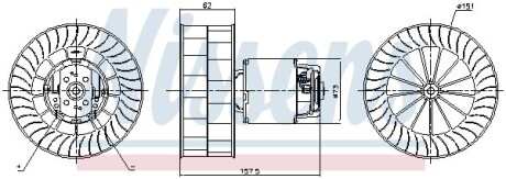 Вентилятор салону - NISSENS 87253