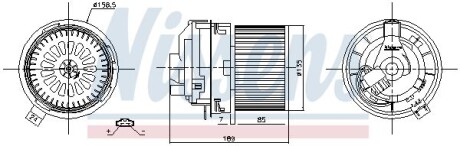 Dmuchawa wn?trza renault clio iv 0,9-1,6 13- - NISSENS 87360