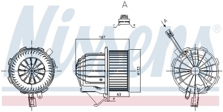 Вентилятор салону - (8T1820021) NISSENS 87428