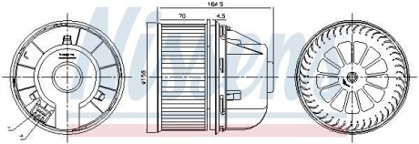 Вентилятор салону - (1362640, 1379568, 1383880) NISSENS 87492