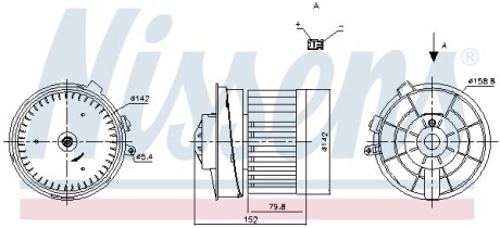 Вентилятор - (27225ET10A, 27225EN00A, 27225EN000) NISSENS 87721