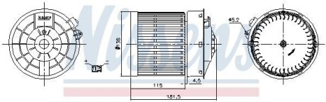 Вентилятор салону - (272264EM0A) NISSENS 87722