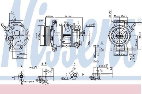 Компресор кондиціонера First Fit - (05058228AI, 5058228AF, 5058228AG) NISSENS 890030