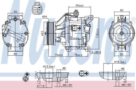 Sprпarka klim toyota corolla 01- [nowa] - (51746931, 71785265, 1201897) NISSENS 890036