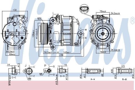 Компресор кондиціонера First Fit - (64529185142, 9121758, 9195972) NISSENS 890037