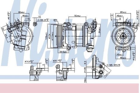 Компрессор - (1606467480, 1608325980, 6453WF) NISSENS 890051