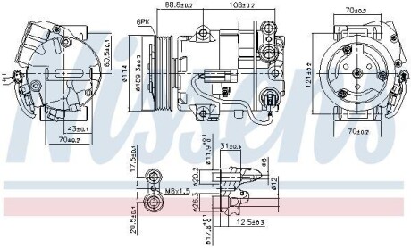 Компрессор - NISSENS 890058