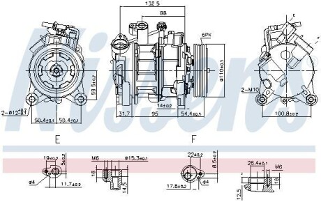 Компрессор - (64529216467, 64529396722, 64506805025) NISSENS 890072