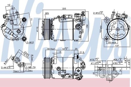 Компресор кондиціонера First Fit - (64526811431, 64526811433, 64526826880) NISSENS 890099