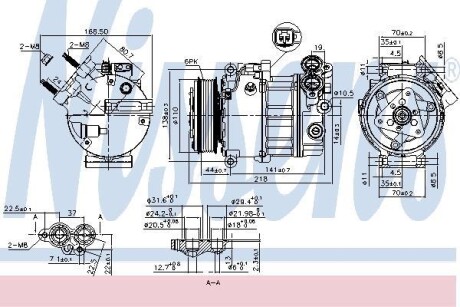 Компресор кондиціонера First Fit - (1684906, 1722070, AM5N19D629AB) NISSENS 890125