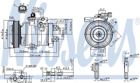 Kompresor klimy chrysler 300c 04- - NISSENS 890162