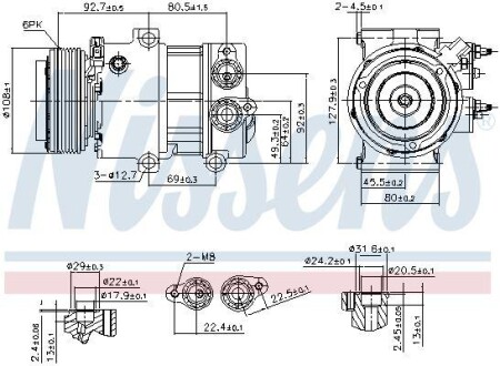 Компресор кондиціонера First Fit - (1435790, 1543948, 1566158) NISSENS 890179