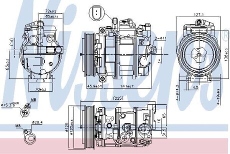 Компрессор - (9A112601102, 9A112601105) NISSENS 890191