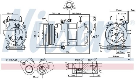 Компресор кондиціонера First Fit - (1770253, 1827895, 2011501) NISSENS 890217 (фото 1)