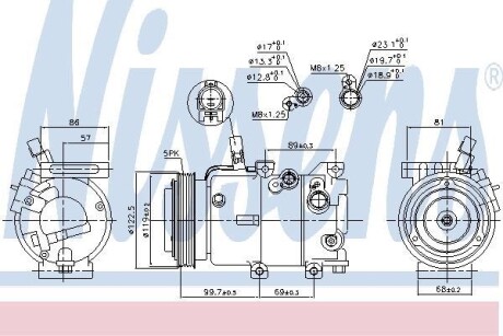 Компрессор - (97701A5200) NISSENS 890240