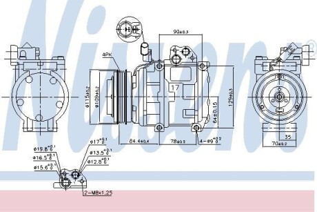 Компресор кондиціонера First Fit - (ok56e61450, ok55261450b, ok56e61450a) NISSENS 890282