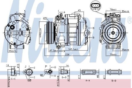 Компресор кондиціонера First Fit - (64509121762, 9185146, 9121762) NISSENS 890329