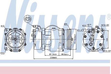 Компрессор кондиционера - (1H0820803D, 7M0820803P, 1H0820803E) NISSENS 89040