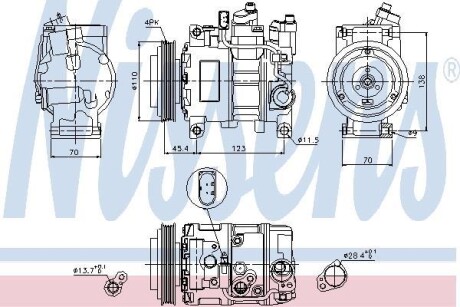 Компресор кондиціонера First Fit - (4B0260805J, 8E0260805C, 8E0260805R) NISSENS 89049