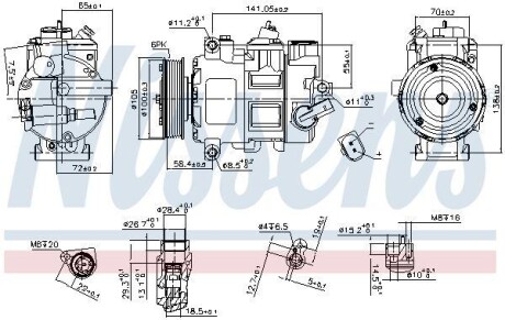 Компресор кондиціонера First Fit - NISSENS 890550