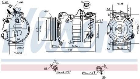 Компрессор - (9X2319D629DA, 9X2319D629DB, LR019133) NISSENS 890585