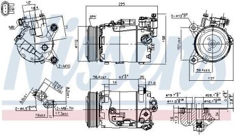 Компресор кондиціонера First Fit - (64529299328) NISSENS 890600 (фото 1)