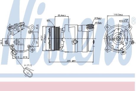 Компресор кондиціонера First Fit - (01135307, 01135106, 1135106) NISSENS 89062