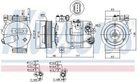 Компресор кондиціонера First Fit - NISSENS 890643