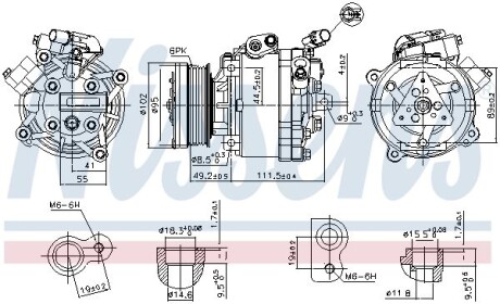 Компрессор, кондиционер - NISSENS 890666