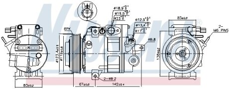 Компресор кондиціонера First Fit - (977012S000) NISSENS 890685