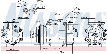 Компресор кондиціонера FORD - NISSENS 890699