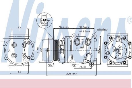 Компресор кондиціонера First Fit - (ys4h19d629ae, 1066927, 1064354) NISSENS 89071