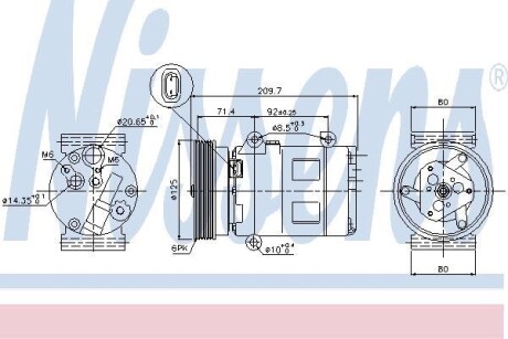 Компресор кондиціонера First Fit - (2763000Q0D, 2763000Q0N, 2763000Q1E) NISSENS 89072