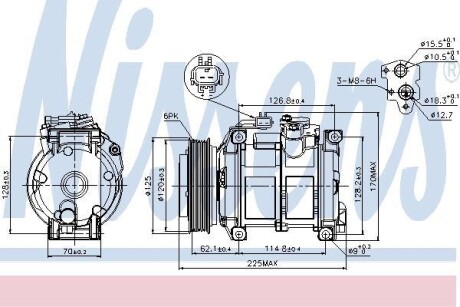 Компрессор, кондиционер - (05005420AA, 05005420AC, 05005420AD) NISSENS 89074