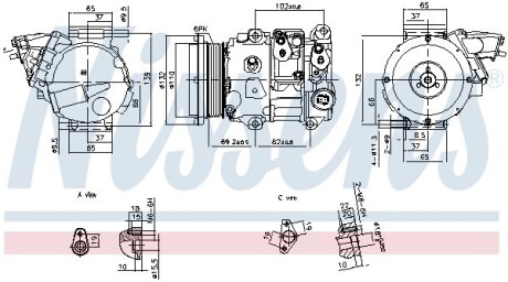 Компресор кондиціонера - NISSENS 890876