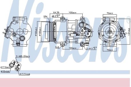 Компресор кондиціонера First Fit - (0012303611, 0012309111, 0022301411) NISSENS 89089