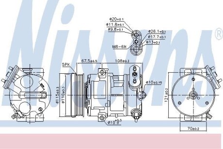 Компресор кондиціонера First Fit - (4471909701, 71789111, 55703917) NISSENS 89100