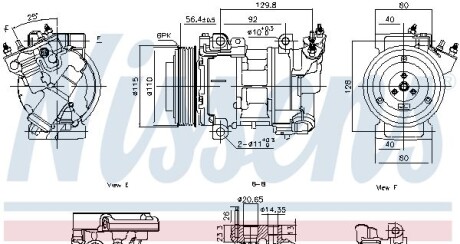 Компрессор, кондиционер - NISSENS 891016