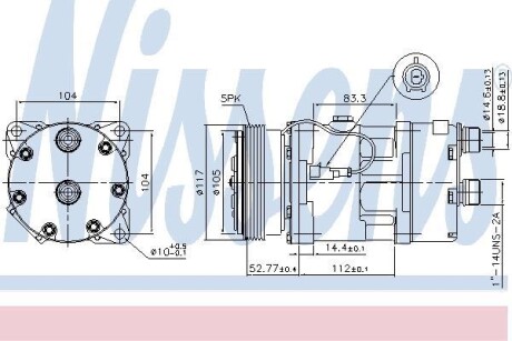 Компрессор, кондиционер - (6453G5, 6453NR, 71721759) NISSENS 89123