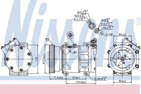 Компресор кондиціонера First Fit - (8200117767, 8200866440, 8200526884) NISSENS 89148