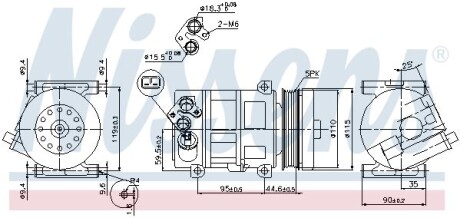 Компресор кондиціонера First Fit - (50541342, 71789105, 55194880) NISSENS 89202