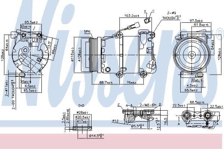 Компресор кондиціонера First Fit - (1329719, 1333042, 1388676) NISSENS 89234