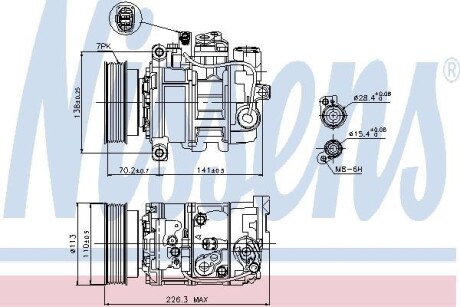 Компресор кондиціонера First Fit - (7L6820803P, 4E0260805F, 7L6820803L) NISSENS 89237